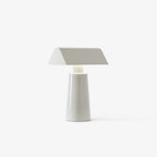 Caret Table Lamp — White Gray
