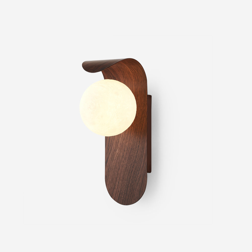 Carlyle Wood-Tone Glass Globe Wall Sconce — product view