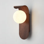 Carlyle Wood-Tone Glass Globe Wall Sconce — design detail 11