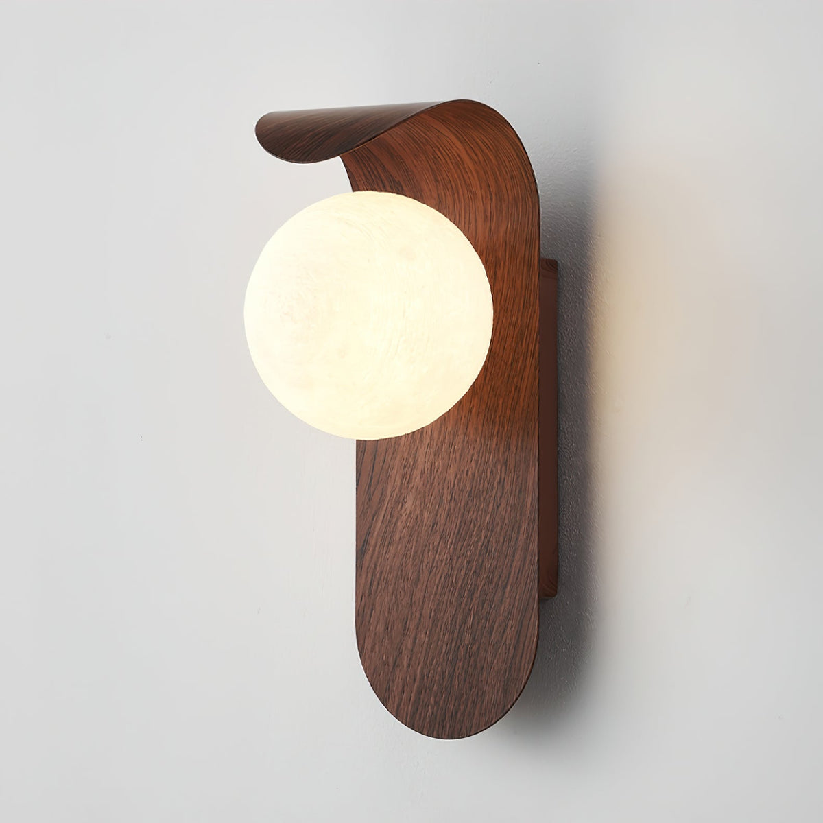 Carlyle Wood-Tone Glass Globe Wall Sconce — design detail 11