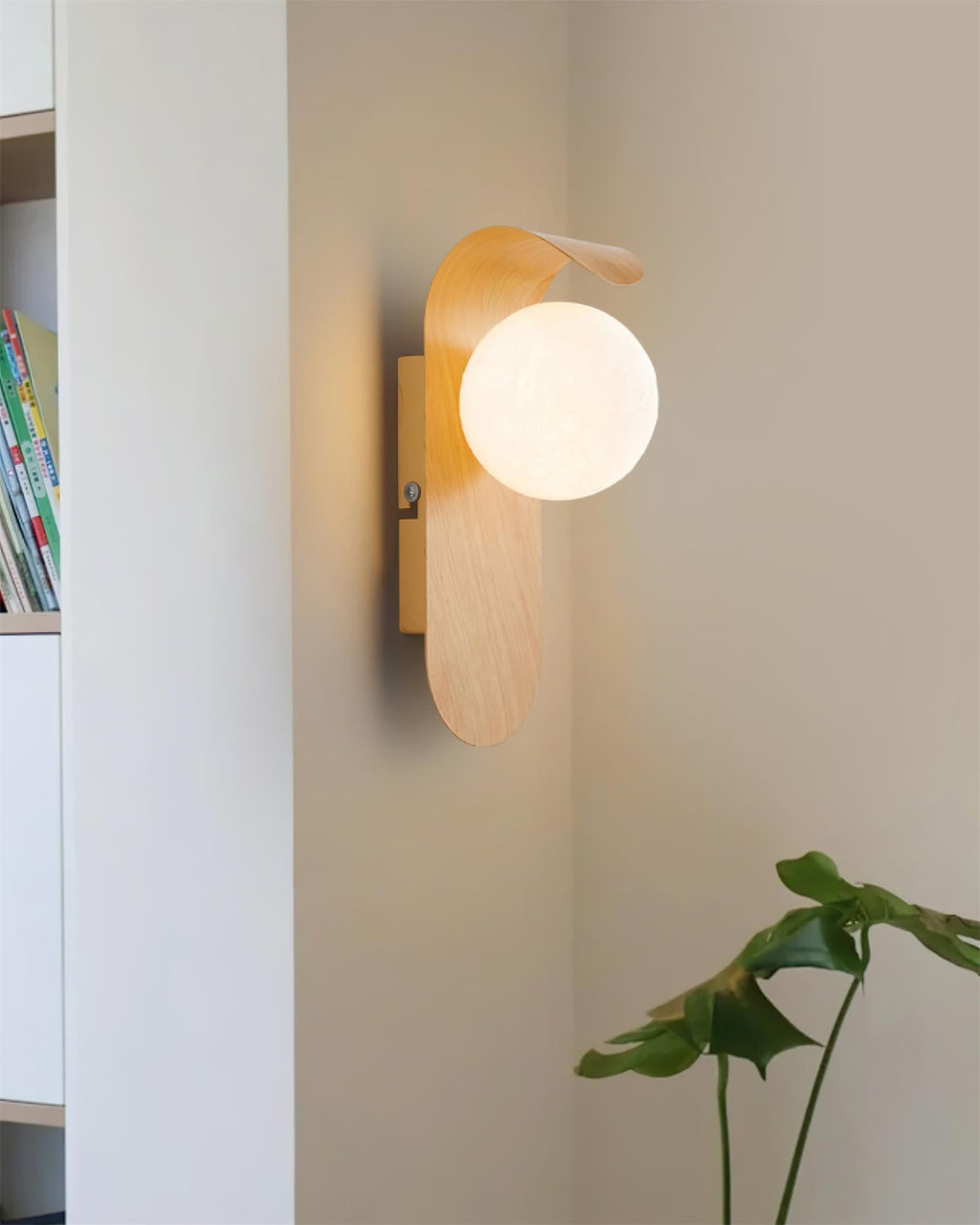 Carlyle Wood-Tone Glass Globe Wall Sconce — design detail 13