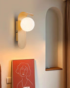 Carlyle Wood-Tone Glass Globe Wall Sconce — design detail 14