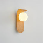 Carlyle Wood-Tone Glass Globe Wall Sconce — design detail 17