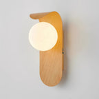 Carlyle Wood-Tone Glass Globe Wall Sconce — design detail 24