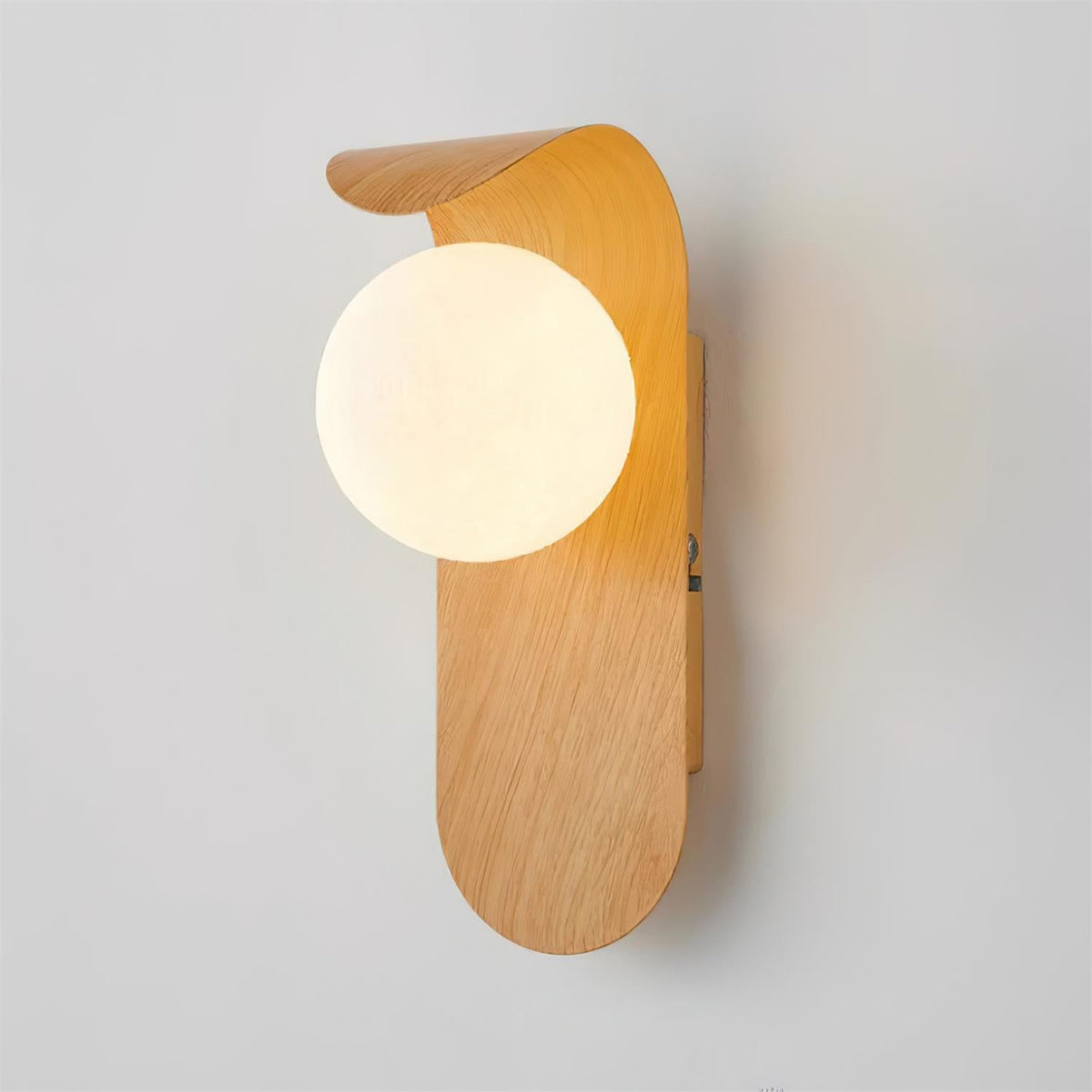 Carlyle Wood-Tone Glass Globe Wall Sconce — design detail 24