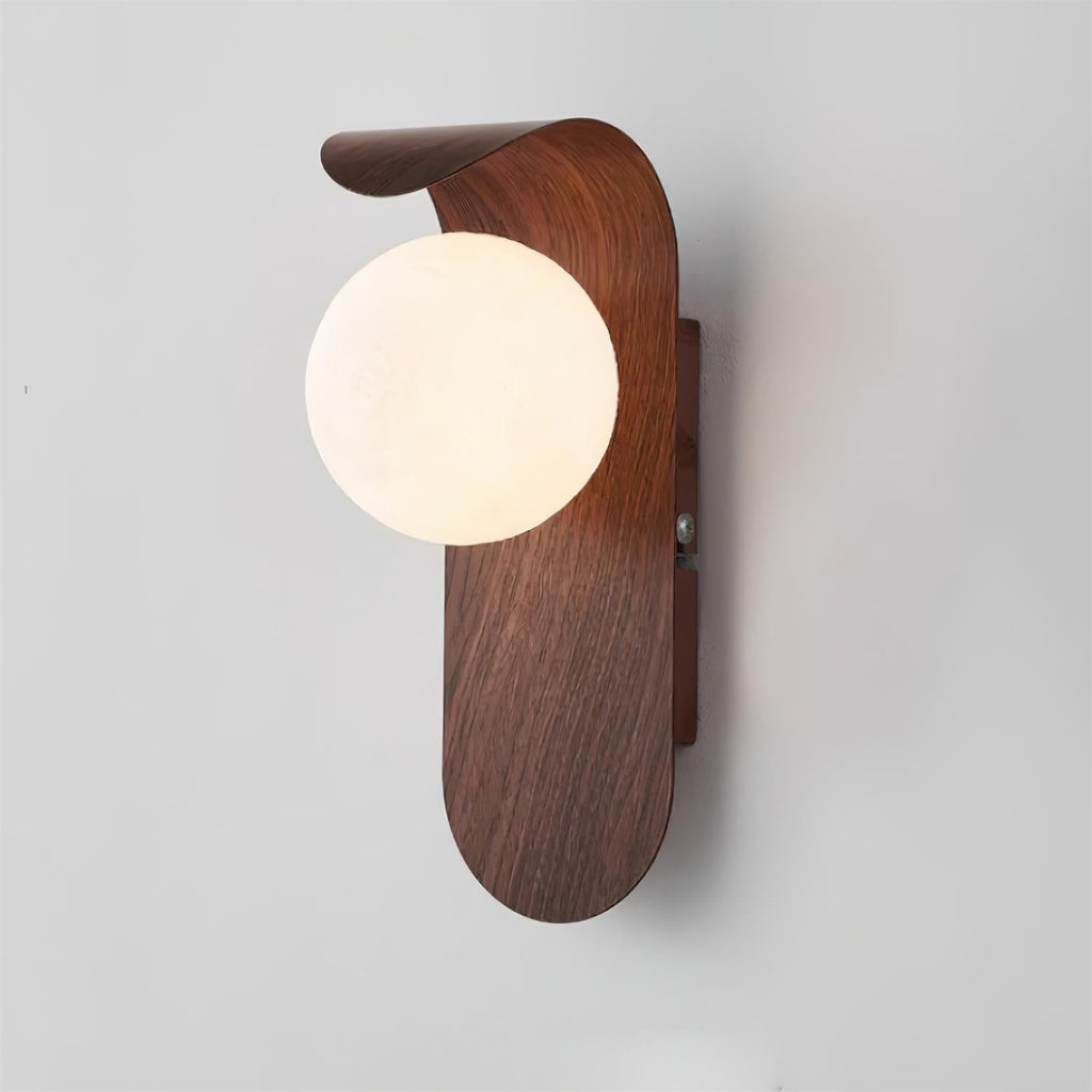 Carlyle Wood-Tone Glass Globe Wall Sconce — design detail 25
