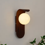 Carlyle Wood-Tone Glass Globe Wall Sconce — design detail 31