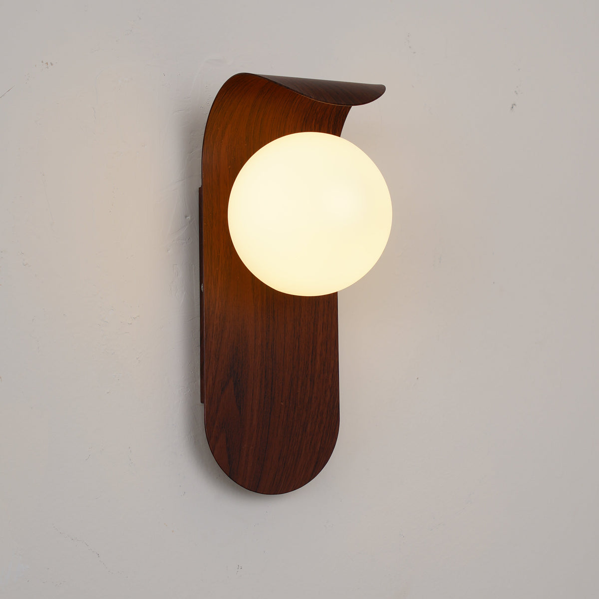 Carlyle Wood-Tone Glass Globe Wall Sconce — design detail 32