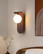 Carlyle Wood-Tone Glass Globe Wall Sconce — design detail 35