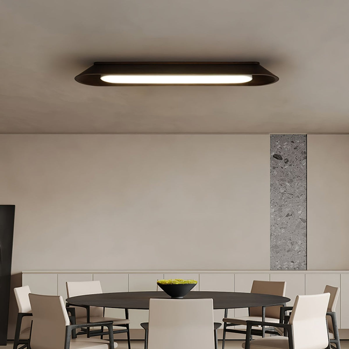 Channel Linear Wood LED Ceiling Light - product view 3