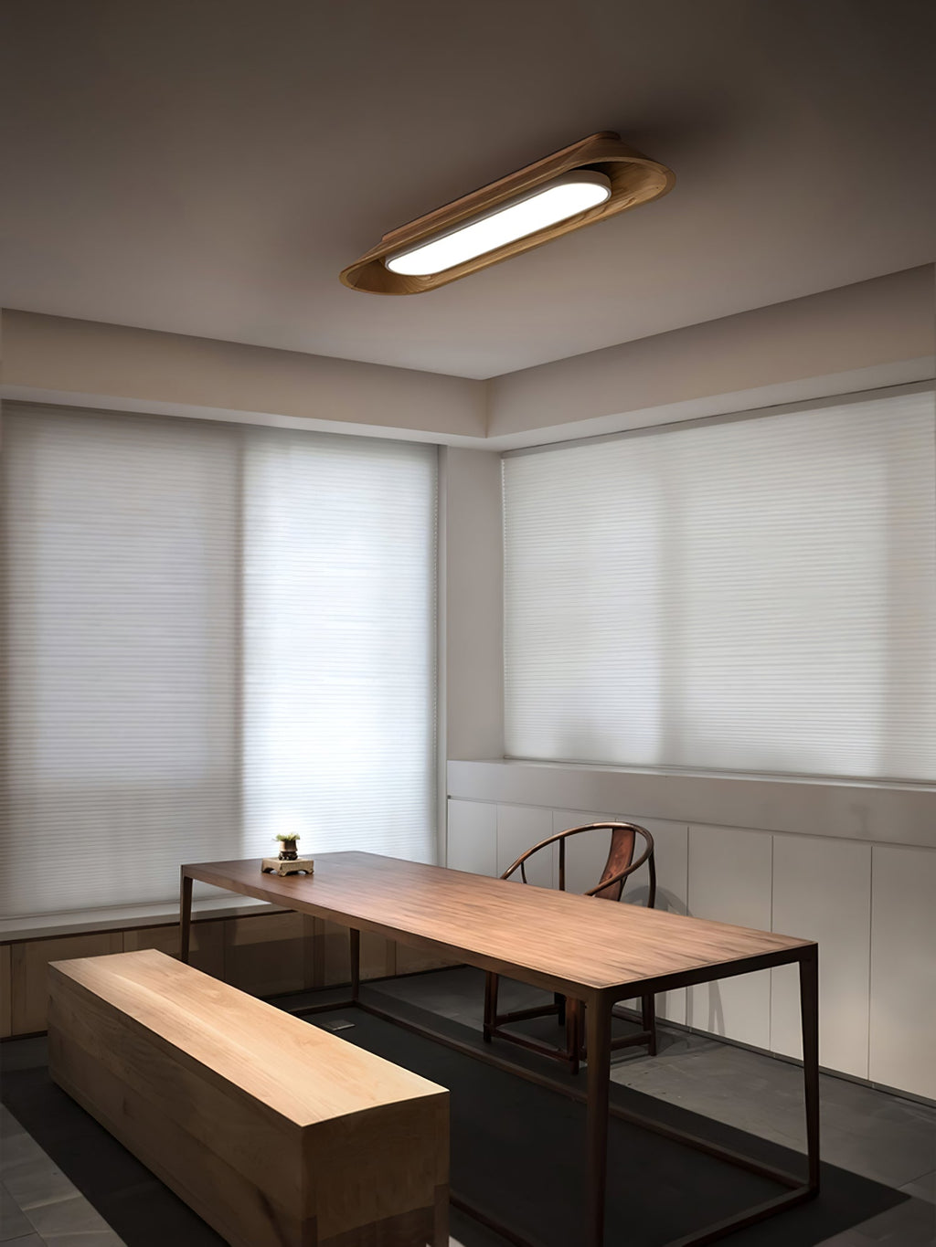 Channel Linear Wood LED Ceiling Light - product view 5