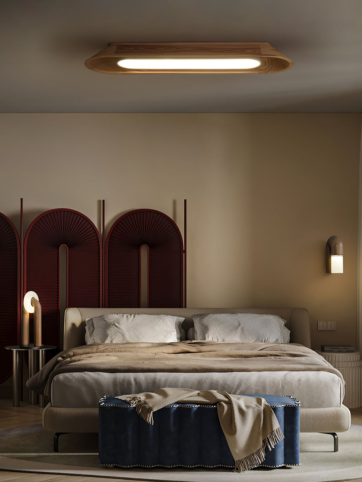 Channel Linear Wood LED Ceiling Light - product view 8
