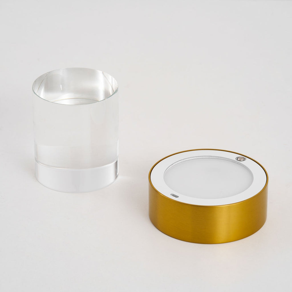 Claren Crystal Tumbler Rechargeable Lamp — finish, form and interior detail 87