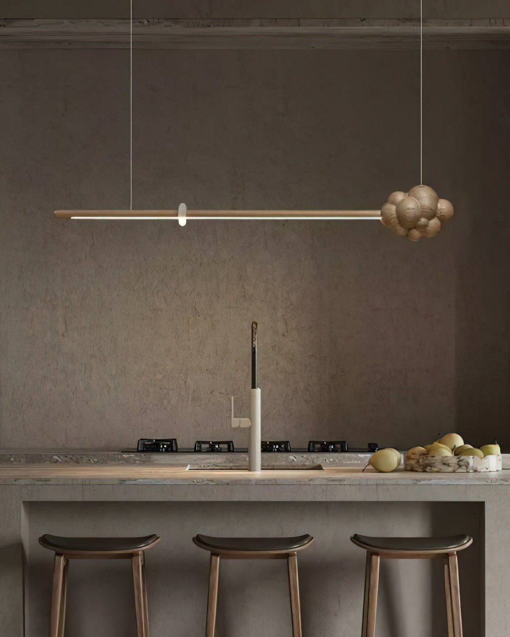 Cloud Stick Chandelier — product and interior detail 3