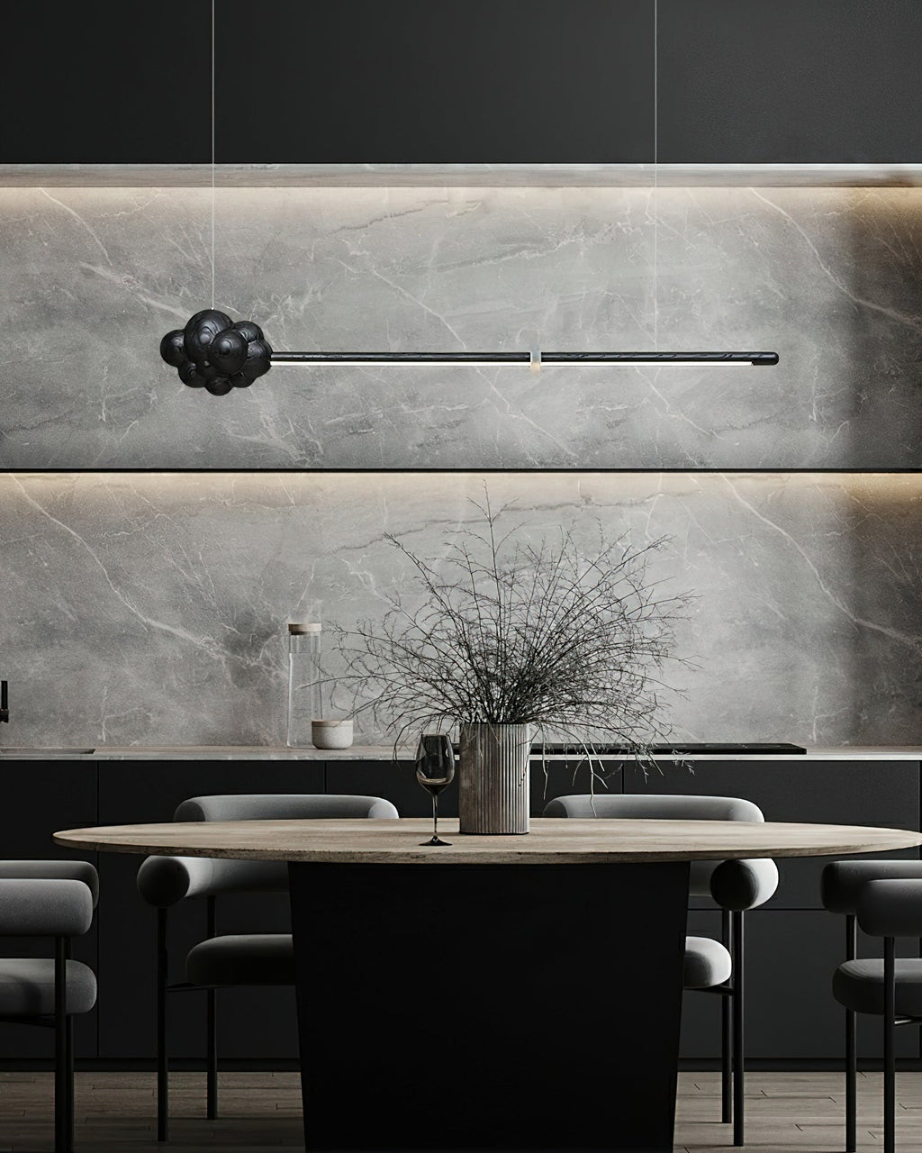 Cloud Stick Chandelier — product and interior detail 21