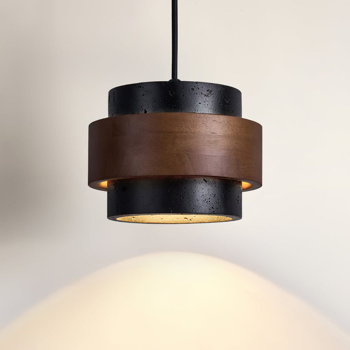 Cole Travertine and Wood Pendant Light — design and interior detail 2