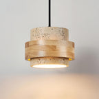 Cole Travertine and Wood Pendant Light — design and interior detail 3