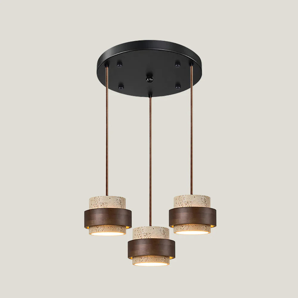 Cole Travertine and Wood Pendant Light — design and interior detail 10