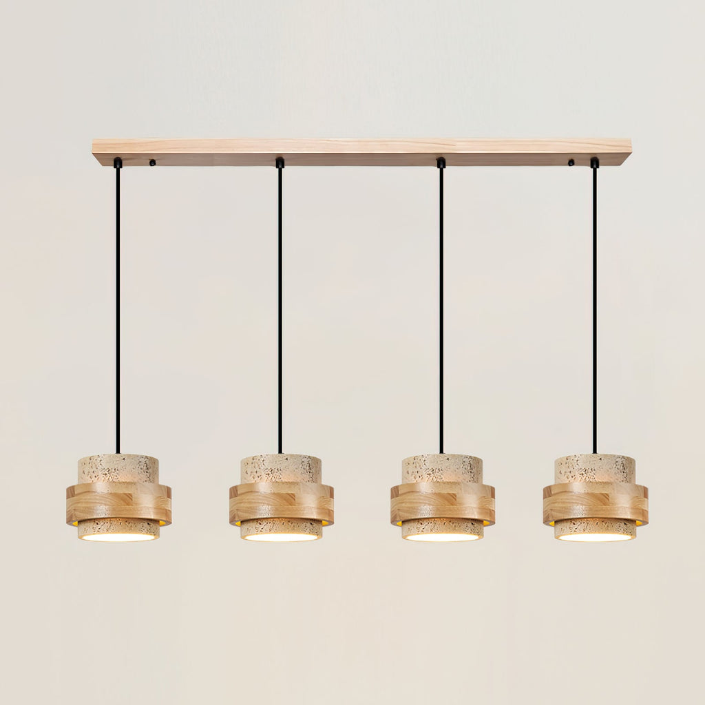 Cole Travertine and Wood Pendant Light — design and interior detail 15