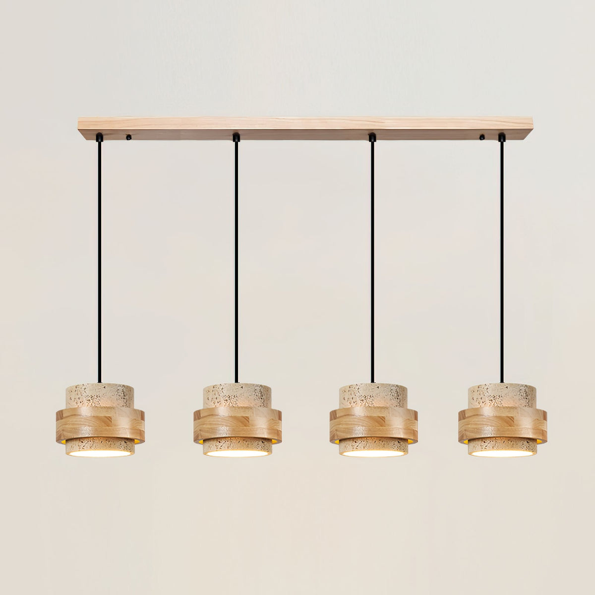 Cole Travertine and Wood Pendant Light — design and interior detail 15