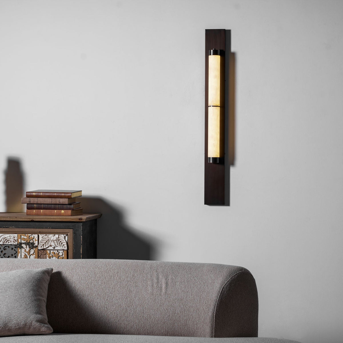 Columnar Alabaster LED Wall Sconce – wall sconce product view 7