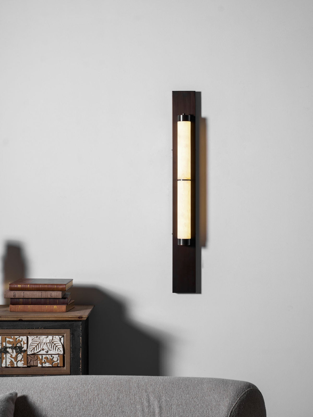 Columnar Alabaster LED Wall Sconce – wall sconce product view 9