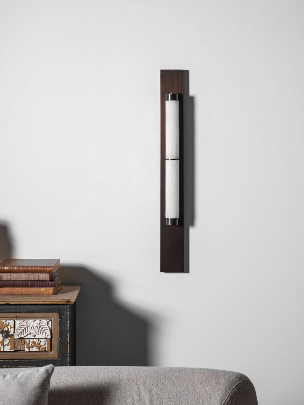 Columnar Alabaster LED Wall Sconce – wall sconce product view 11