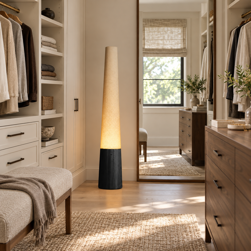 Cone Wooden Floor Lamp — product and interior detail 2