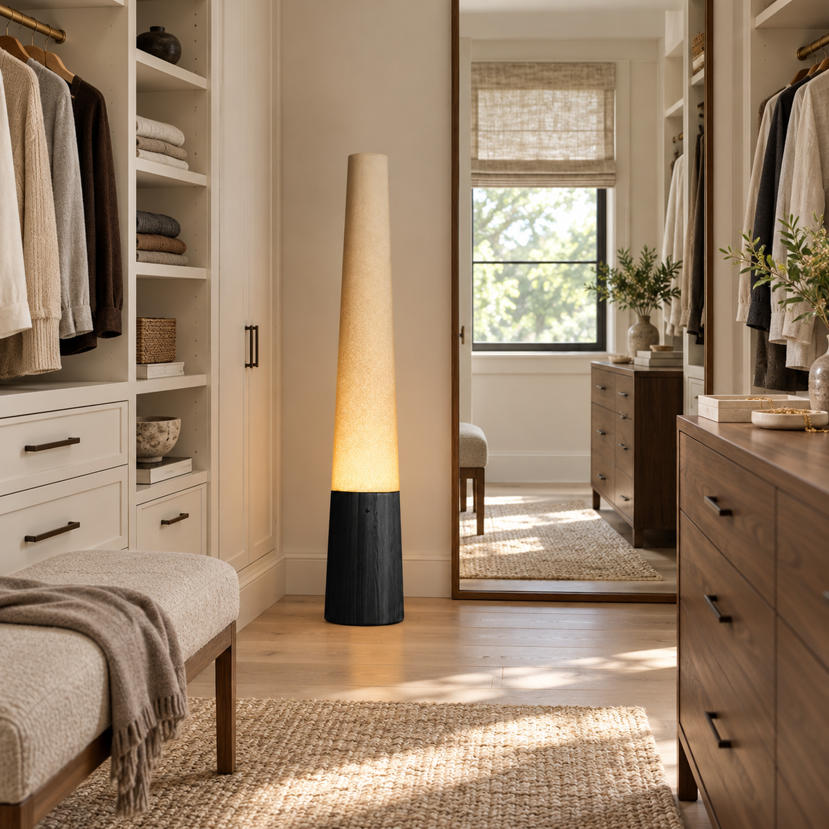 Cone Wooden Floor Lamp — product and interior detail 2