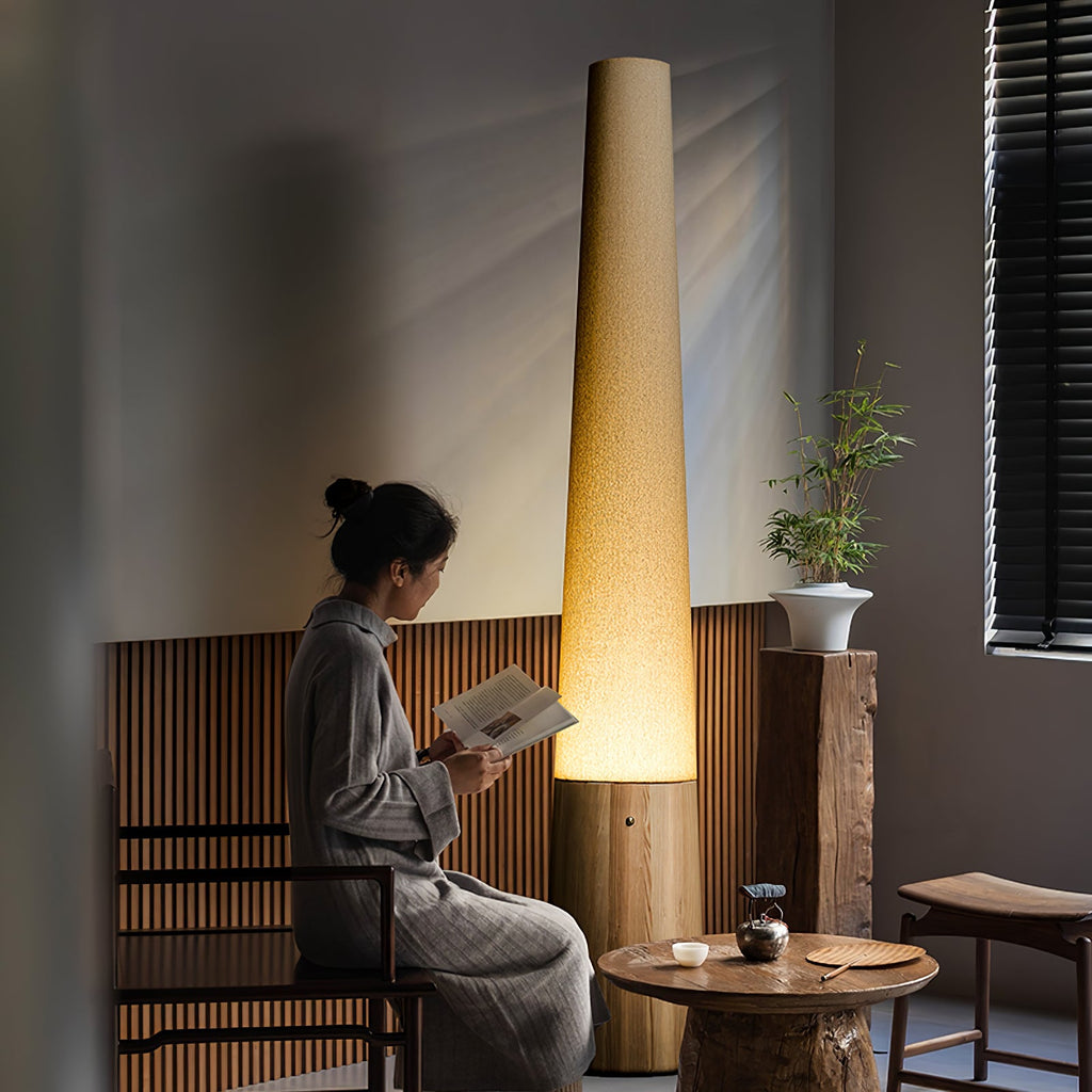 Cone Wooden Floor Lamp — product and interior detail 9