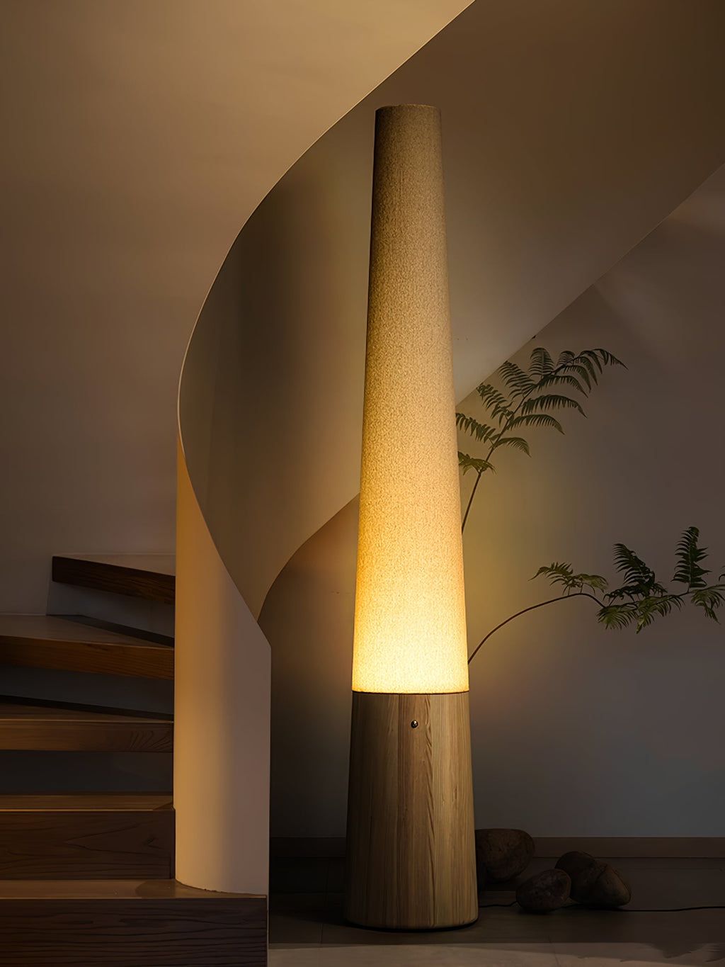 Cone Wooden Floor Lamp — product and interior detail 10