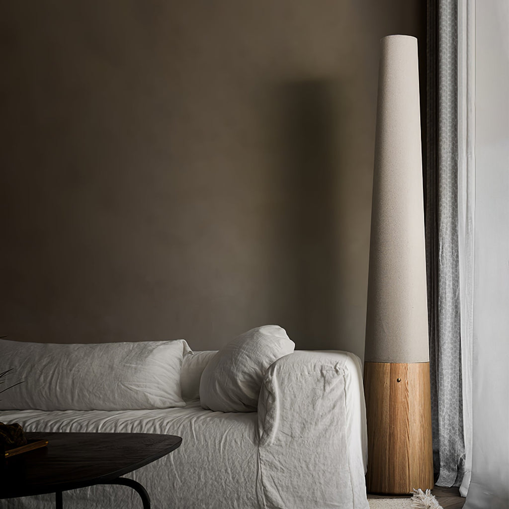 Cone Wooden Floor Lamp — product and interior detail 12