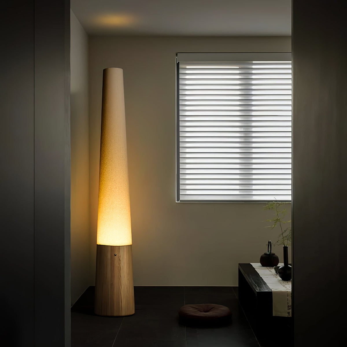 Cone Wooden Floor Lamp — product and interior detail 13