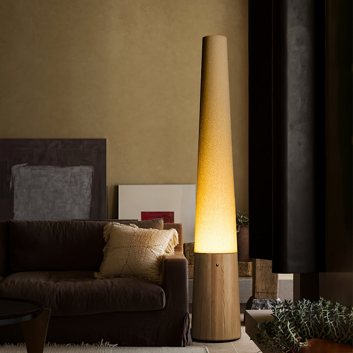 Cone Wooden Floor Lamp — product and interior detail 15