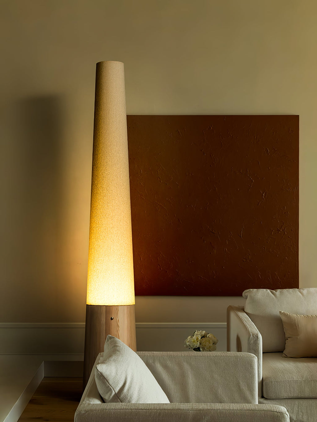 Cone Wooden Floor Lamp — product and interior detail 16