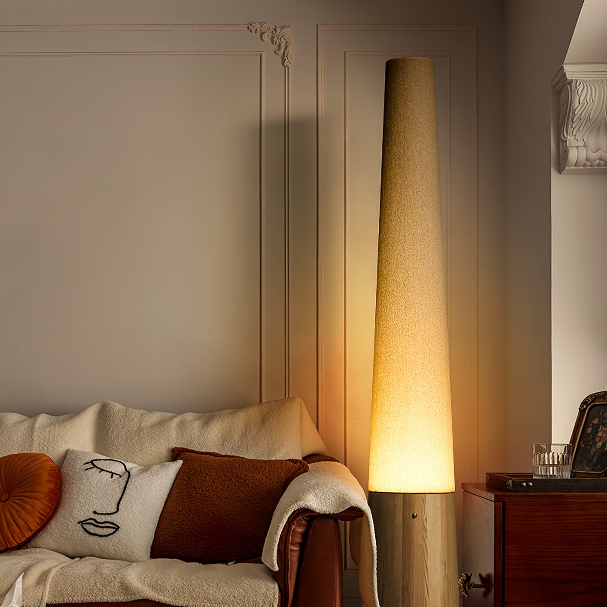 Cone Wooden Floor Lamp — product and interior detail 18