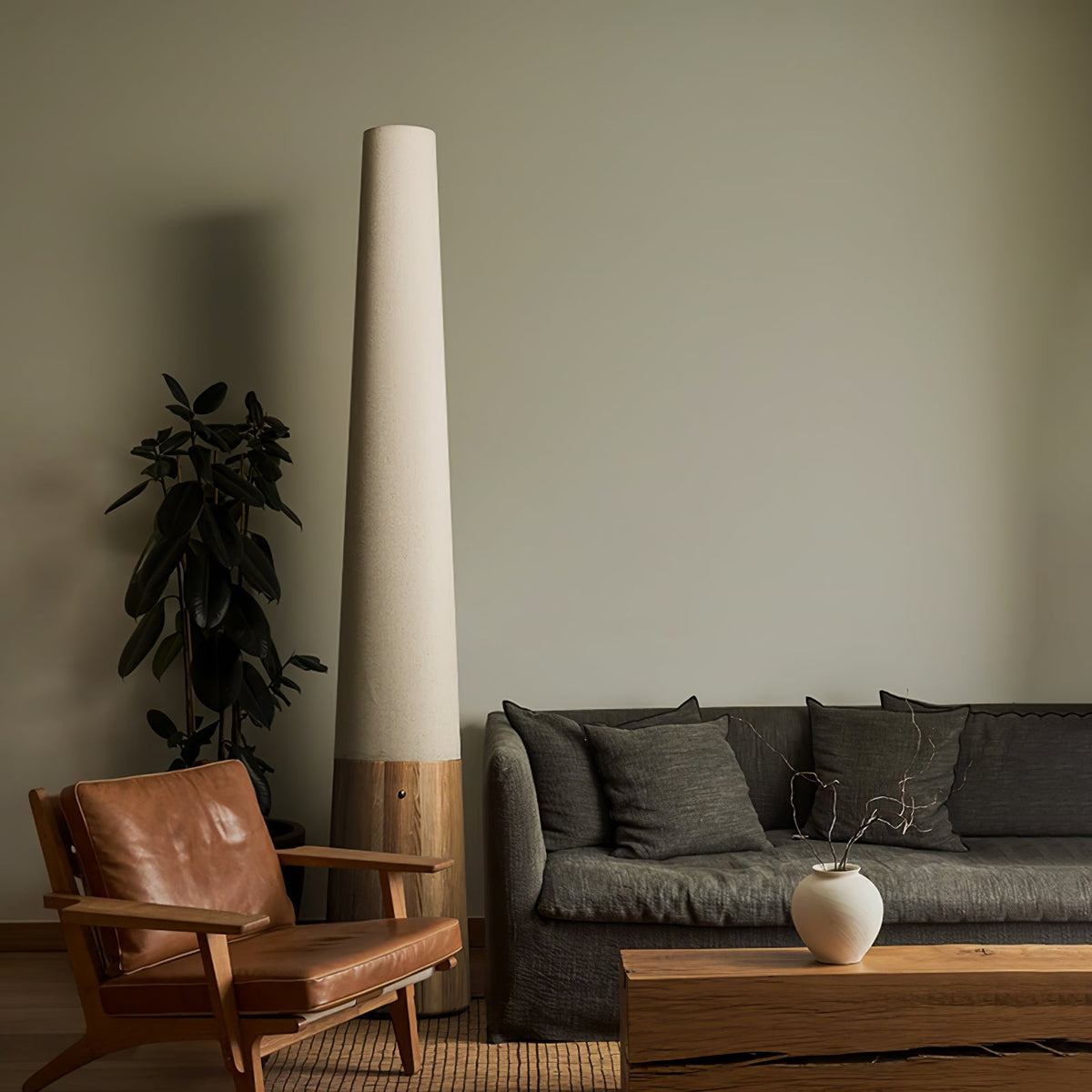 Cone Wooden Floor Lamp — product and interior detail 21
