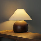 Corner Log Table Lamp — product and interior detail 2