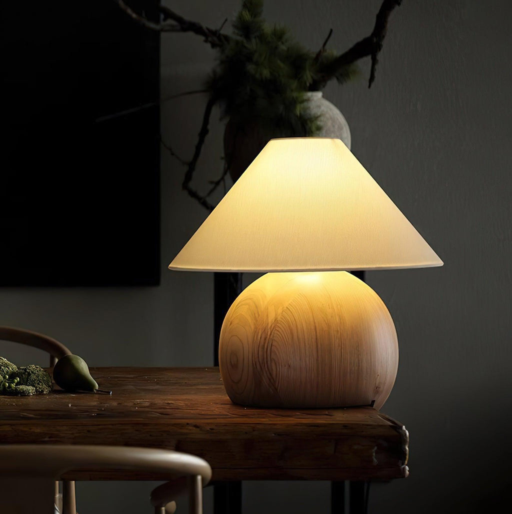 Corner Log Table Lamp — product and interior detail 3
