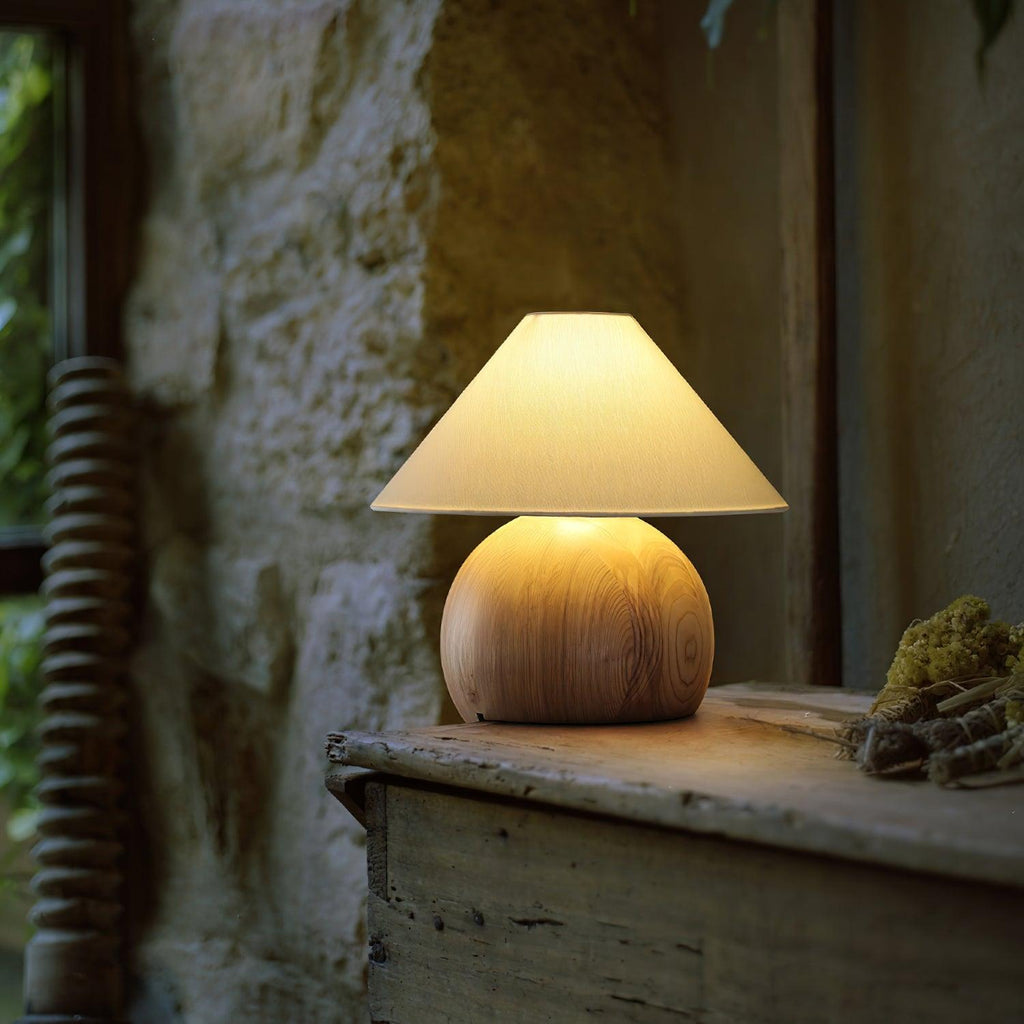 Corner Log Table Lamp — product and interior detail 4