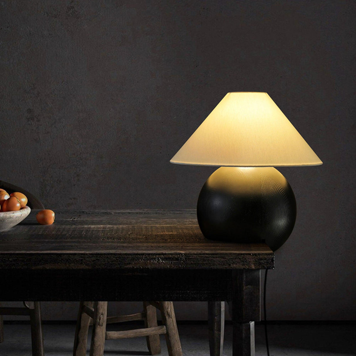 Corner Log Table Lamp — product and interior detail 7