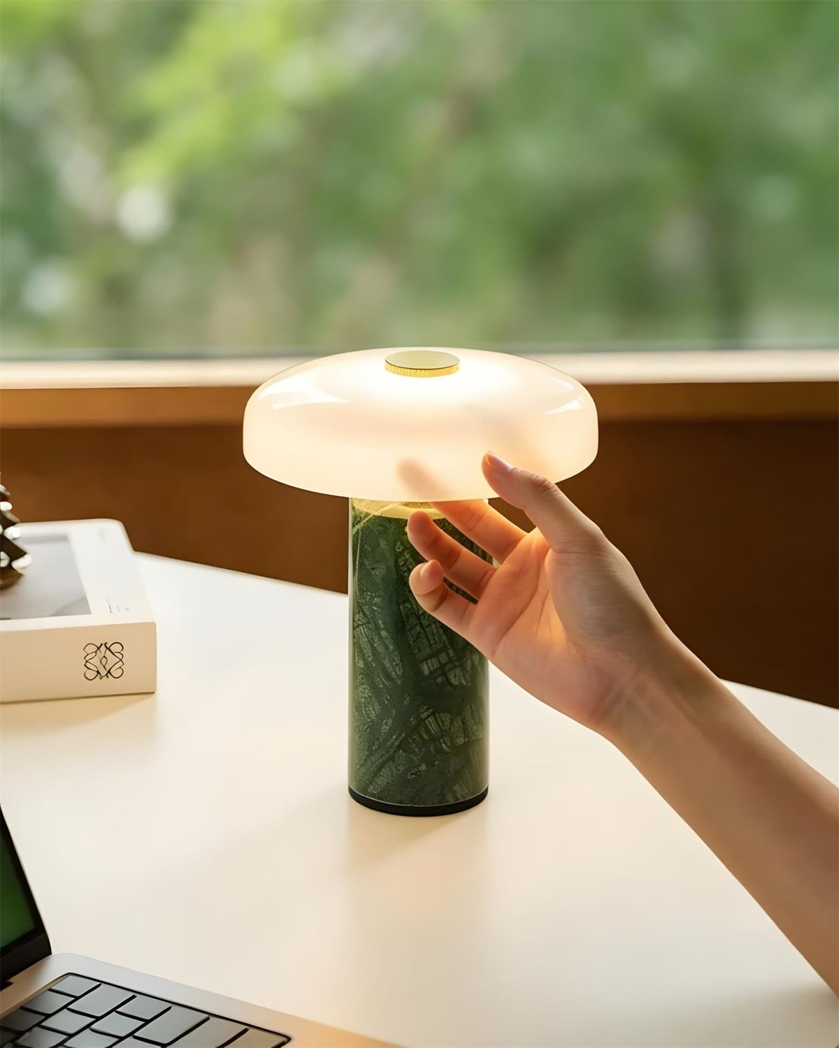 Corvella Cordless Marble Table Lamp – table lamp view 12