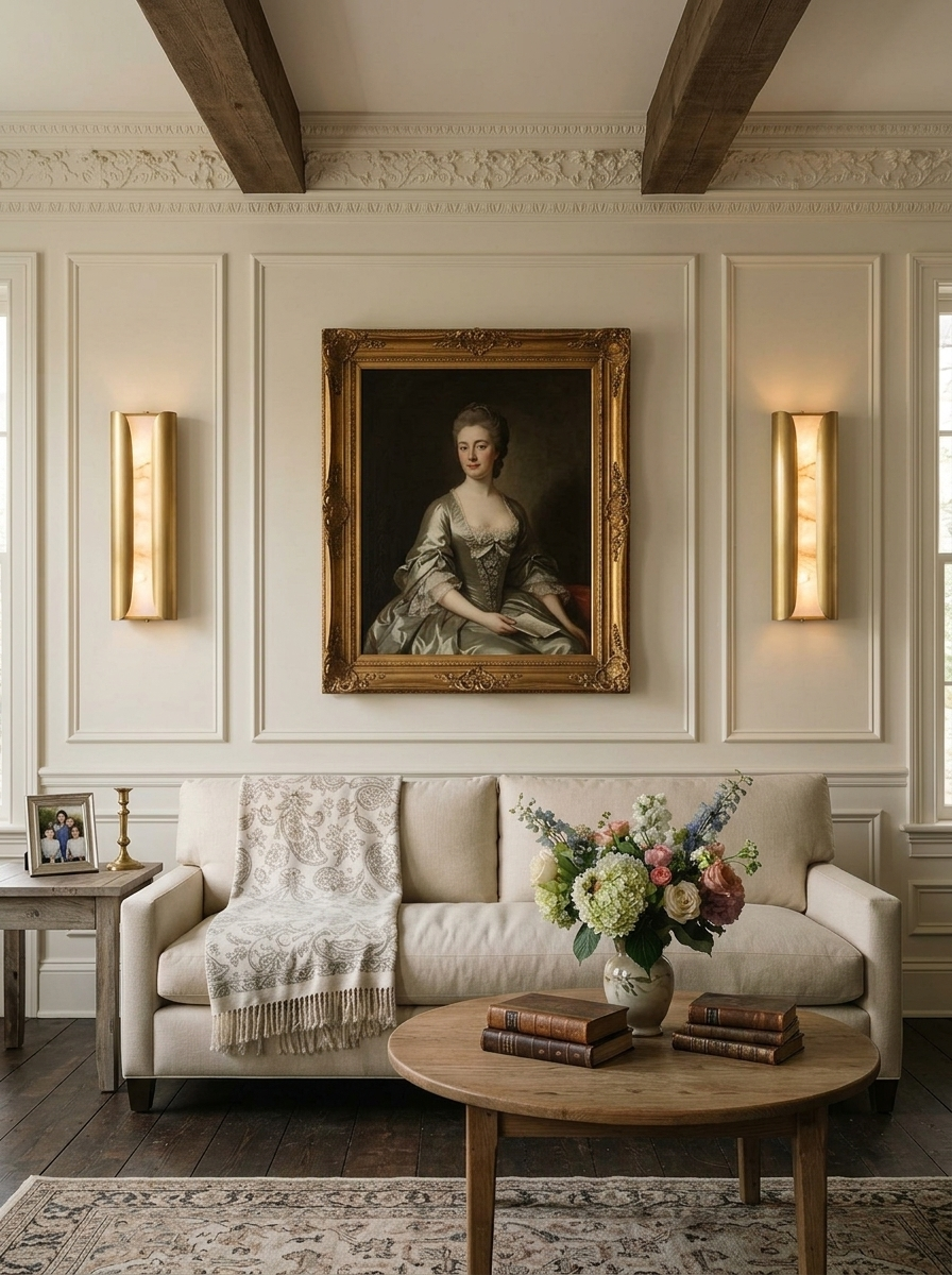 Cradled Alabaster LED Wall Sconce – product view 2