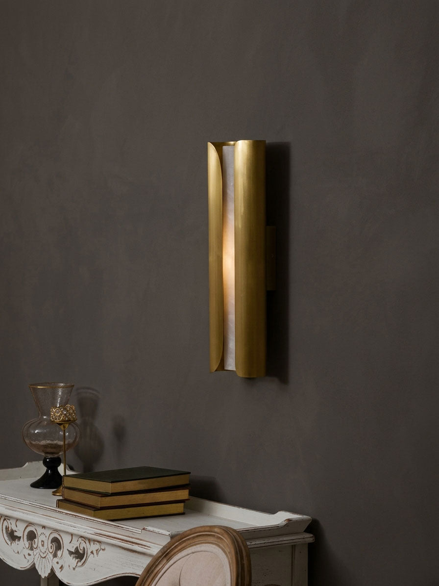 Cradled Alabaster LED Wall Sconce – product view 4