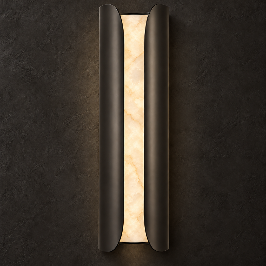 Cradled Alabaster LED Wall Sconce – product view 9