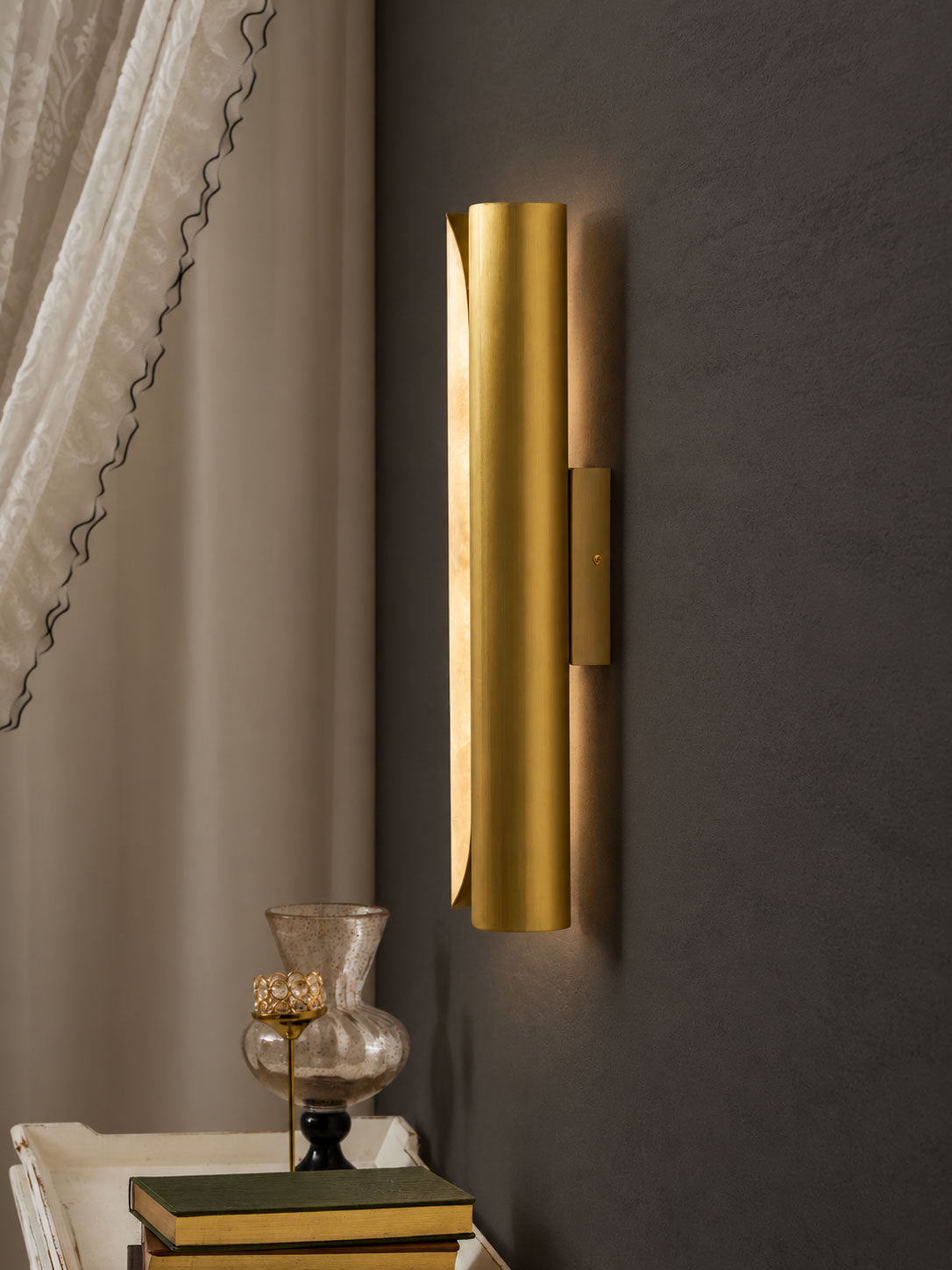 Cradled Alabaster LED Wall Sconce – product view 12