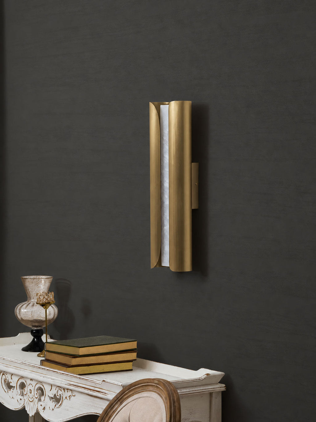 Cradled Alabaster LED Wall Sconce – product view 13