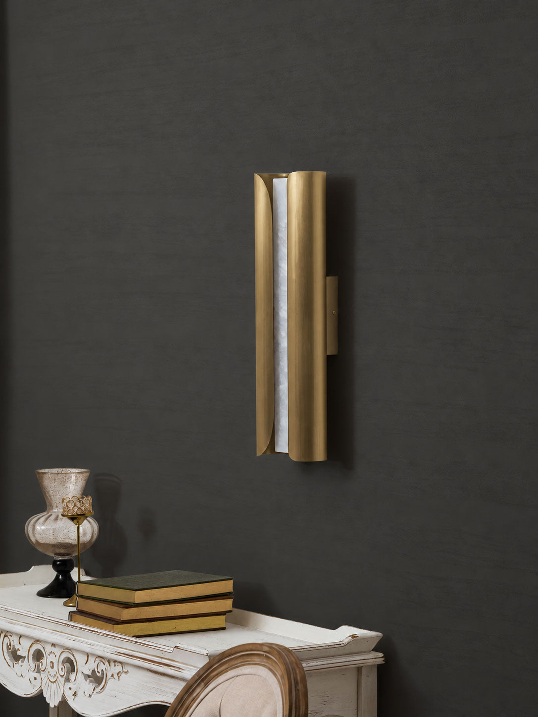Cradled Alabaster LED Wall Sconce – product view 13