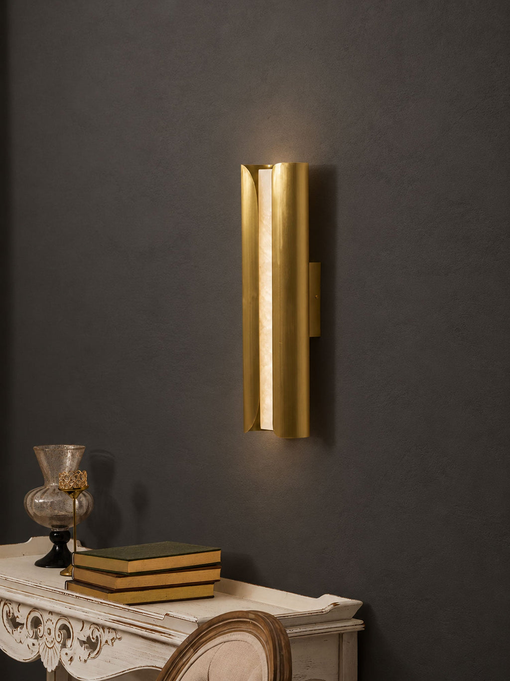 Cradled Alabaster LED Wall Sconce – product view 22
