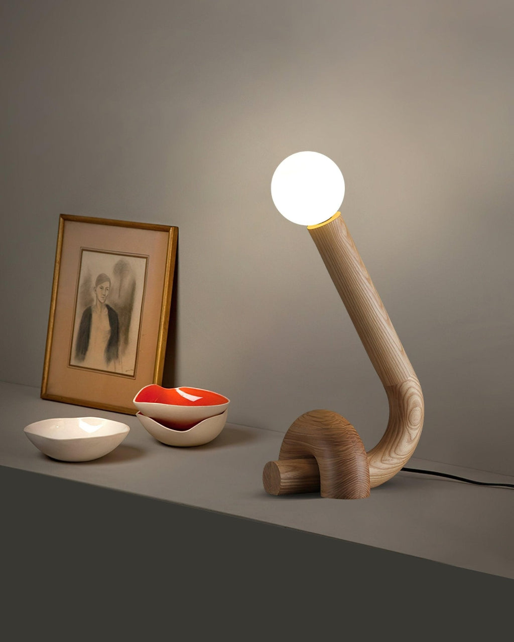 Curled Table Lamp — product and interior detail 3